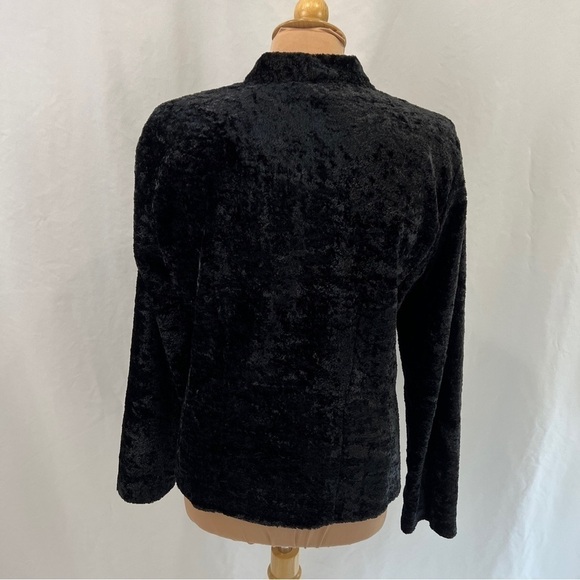 Vtg Connected Crushed Textured Velvet Formal Occasion Evening Jacket Blazer - Picture 4 of 7